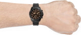 Fossil FS5851 Bronson Chronograph Men’s Watch – Black Dial with Black Steel Strap