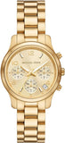 Michael Kors MK7326 Runway Chronograph Women's Watch – Gold Dial & Gold Steel Bracelet