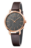Calvin Klein K7B236G3 Even Quartz Women's Watch – Grey Dial & Brown Leather Strap