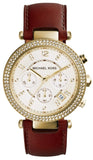 Michael Kors MK2249 Parker Quartz Women's Watch – Champagne Gold Dial & Brown Leather Strap