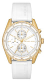 Michael Kors MK7484 Hadyn Chronograph Quartz Women's Watch – White Dial & White Rubber Strap