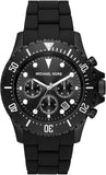 Michael Kors MK8980 Everest Chronograph Quartz Men's Watch – Black Dial & Black Silicone Strap