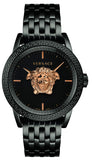Versace VERD00518 Palazzo Empire Quartz Men's Watch – Black Dial & Black Steel Strap