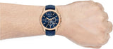 Men's Armani Exchange Banks Chronograph Watch AX1723 – Blue Dial & Blue Leather Strap