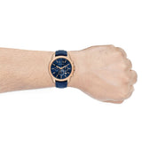 Men's Armani Exchange Banks Chronograph Watch AX1723 – Blue Dial & Blue Leather Strap