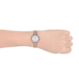 Michael Kors Darci Pave Silver Dial Rose Gold Steel Strap Watch For Women - MK4517