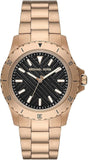 Michael Kors MK9140 Everest Three-Hand Quartz Men's Watch – Black Dial & Gold Steel Bracelet