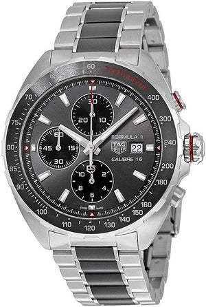 Tag Heuer Formula 1 Automatic Chronograph Grey Dial Two Tone Strap Watch for Men - CAZ2012.BA0970
