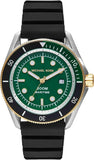Michael Kors MK9158 Maritime Analog Quartz Men's Watch – Green Dial & Black Silicone Strap