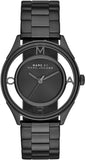 Marc Jacobs MBM3415 Tether Women's Watch – Transparent Black Dial & Black Steel Strap