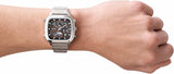Fossil FS5890 Retro Analog-Digital Men’s Watch – Black Dial with Silver Stainless Steel Strap