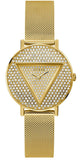 Guess GW0477L2 Iconic Diamonds Quartz Women's Watch – Gold Dial & Gold Mesh Bracelet