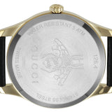 Gucci G-Timeless Mother of Pearl Dial Black Leather Strap Watch For Women - YA126589