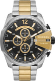 Diesel DZ4581 Mega Chief Chronograph Men's Watch – Black Dial & Two-Tone Stainless Steel Strap