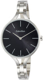 Calvin Klein K7E23141 Graphic Quartz Women's Watch – Black Dial & Silver Steel Bracelet