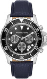 Michael Kors MK9091 Everest Chronograph Quartz Men's Watch – Black Dial & Blue Leather Strap