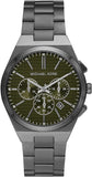 Michael Kors MK9146 Lennox Chronograph Men's Watch – Green Dial & Black Steel Bracelet