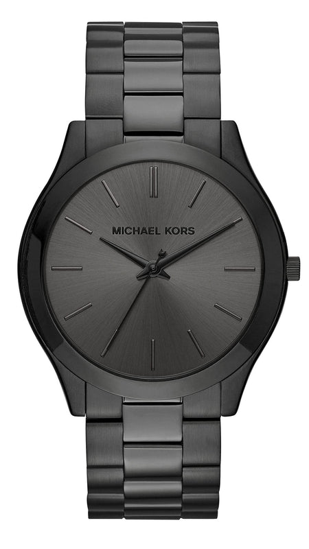 🎁 Michael Kors MK8507 Slim Runway Quartz Men's Watch – Black Dial & Black Steel Bracelet (100% off)
