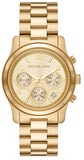 Michael Kors MK7323 Runway Chronograph Women's Watch – Gold Dial & Gold Steel Bracelet