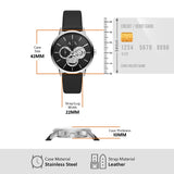 Armani Exchange Cayde AX2745 Men's Chronograph Watch – Black Dial with Black Leather Strap