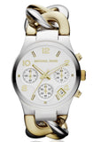 Michael Kors MK3199 Runway Women's Watch – White Dial & Two-Tone Steel Bracelet
