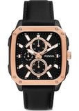 Fossil BQ2654 Multifunction Men’s Watch – Black Dial with Black Leather Strap