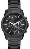 Armani Exchange Banks AX1722 Men's Chronograph Watch – Black Dial with Black Stainless Steel Strap