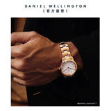 Daniel Wellington DW00100209 Iconic Link Women’s Watch – White Dial with Rose Gold Steel Bracelet