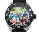 Tag Heuer Formula 1 Alec Monopoly Special Edition Black Rubber Strap Watch for Men - WAZ1119.FT8023