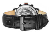 Tommy Hilfiger Aden Chronograph Black Dial Black Leather Strap Watch for Men - 1791310