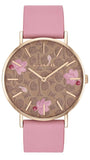 Coach Perry 14503442 Women's Watch – Floral Motif Fawn Dial with Pink Leather Strap