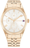 Tommy Hilfiger 1782593 Monica Quartz Women's Watch – White Dial & Gold Steel Strap