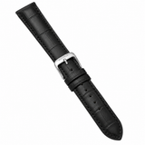 Michele Deco Silver Dial Black Leather Strap Watch For Women - MWW06V000005