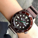 Seiko 5 Sports SRPD85K1 Automatic Men's Watch – Brown Dial & Brown Nylon Strap