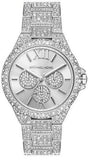 Michael Kors MK6957 Camille Multifunction Quartz Women's Watch – Silver Dial & Silver Steel Strap with Crystals