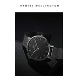 Daniel Wellington DW00100308 Petite Ashfield Women’s Watch – Black Dial with Black Mesh Bracelet