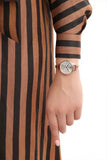 Emporio Armani Aurora Quartz Silver Dial Gold Steel Strap Watch For Women - AR11108