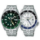 Seiko 5 Sports SSK035K1 SKX GMT Automatic Men's Watch – Green Dial & Silver Steel Bracelet