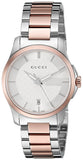 Gucci YA126528 G-Timeless Women's Watch – Silver Dial & Two-Tone Steel Bracelet