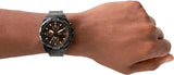 Fossil FS5851 Bronson Chronograph Men’s Watch – Black Dial with Black Steel Strap
