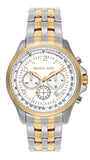 Michael Kors MK9126 Pilot Multifunction Chronograph Men's Watch – White Dial & Two-Tone Steel Bracelet