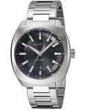 Gucci GG2570 Quartz Black Dial Silver Steel Strap Watch For Men - YA142301