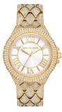 Michael Kors MK4800 Camille Three-Hand Quartz Women's Watch – White Dial & Gold Steel Strap with Crystals