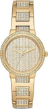 Michael Kors MK3985 Gabbi Crystals Quartz Women's Watch – Gold Dial & Gold Steel Strap