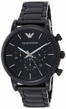 Emporio Armani AR1895 Luigi Chronograph Men's Watch – Black Dial & Black Stainless Steel Strap