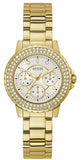 Guess GW0410L2 Crown Jewel Diamonds Quartz Women's Watch – White Dial & Gold Steel Strap