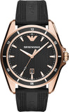 Emporio Armani AR11101 Sport Quartz Men's Watch – Black Dial & Black Rubber Strap