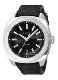 Gucci YA142208 GG2570 Men’s Watch – Black Dial & Black Leather Strap (44mm)