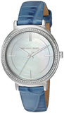 Michael Kors MK2661 Cinthia Quartz Women's Watch – Mother of Pearl Dial & Blue Leather Strap