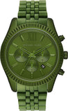 Michael Kors MK8790 Lexington Chronograph Men's Watch – Green Dial & Green Steel Bracelet